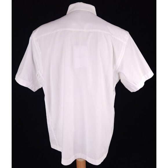 Valentino Double Layer Short Sleeve Overshirt Size 40 M Mens White - Picture 4 of 13